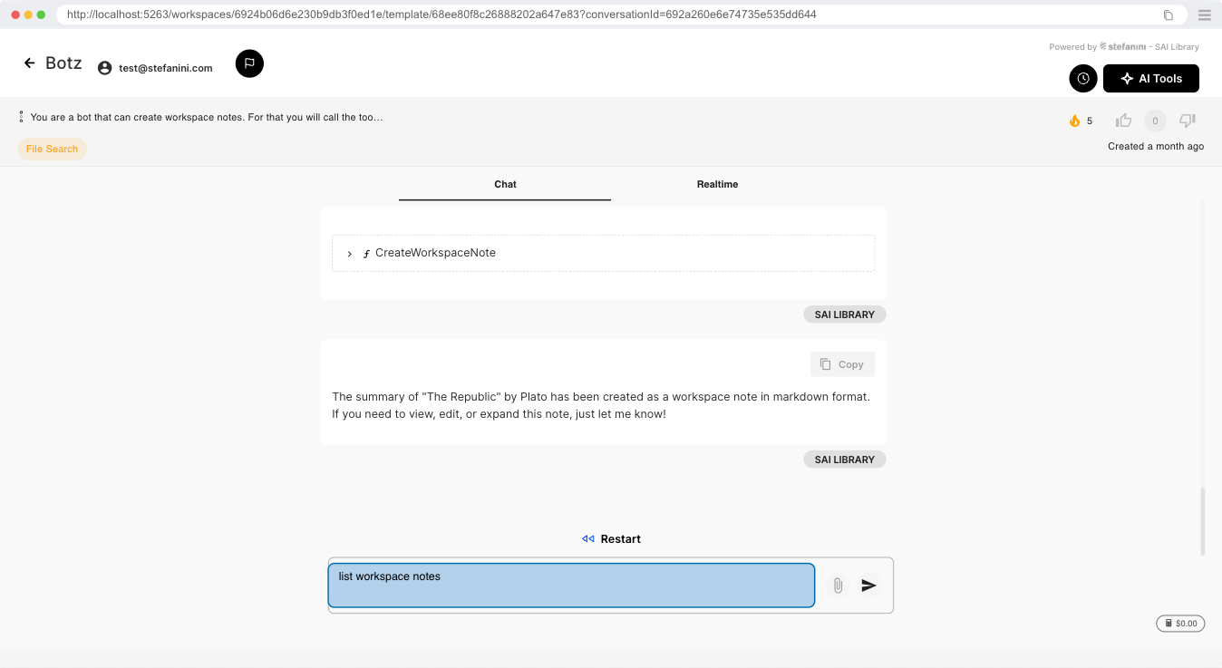 Asking to List notes