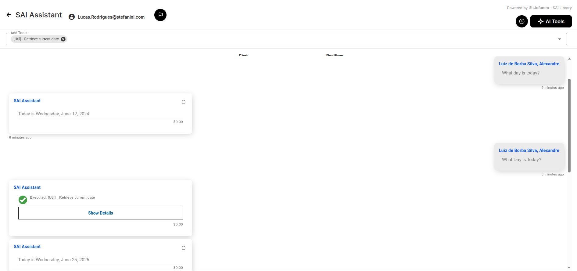 SAI Assistant with Tool