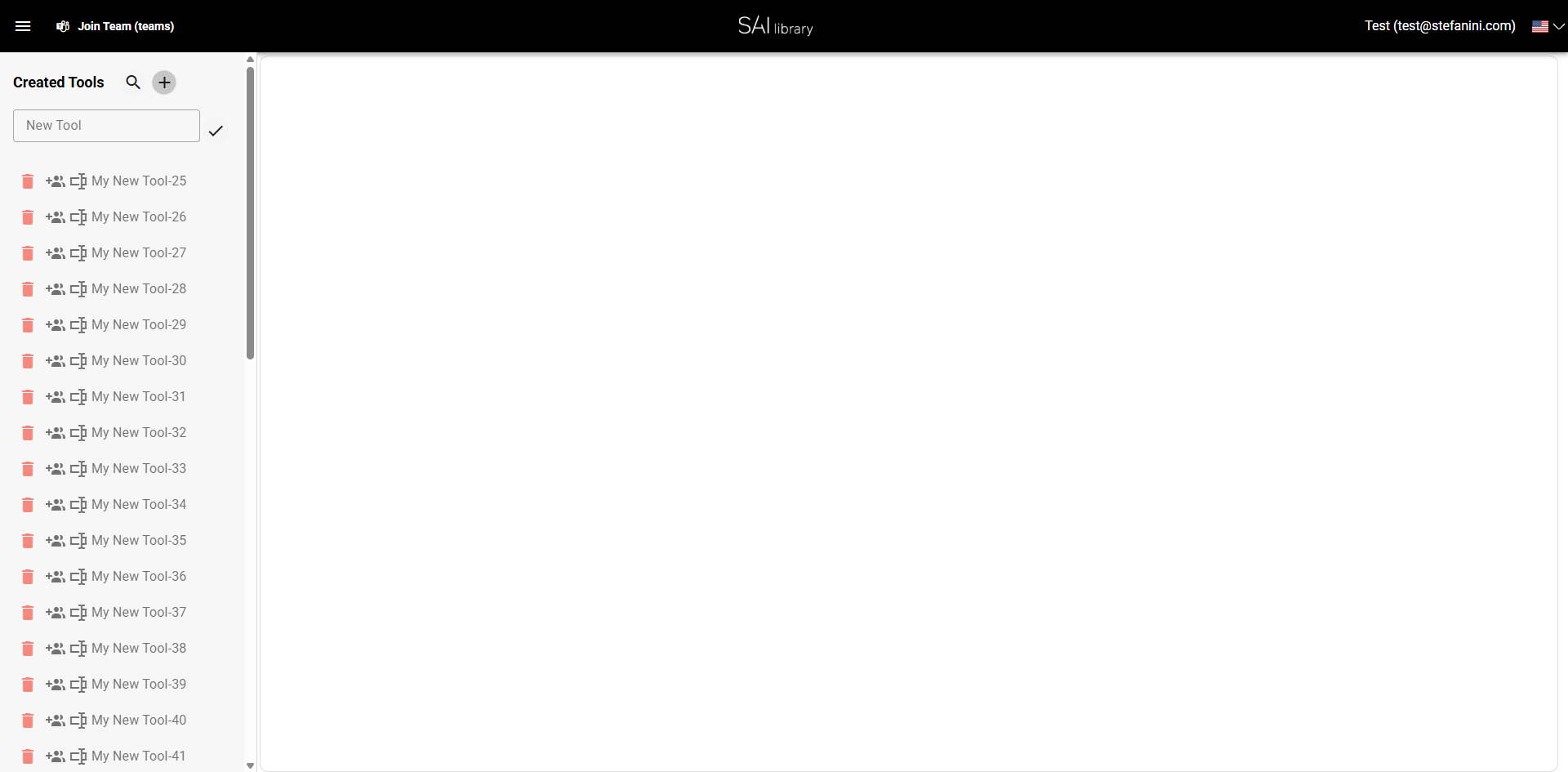 Access New Tool Option