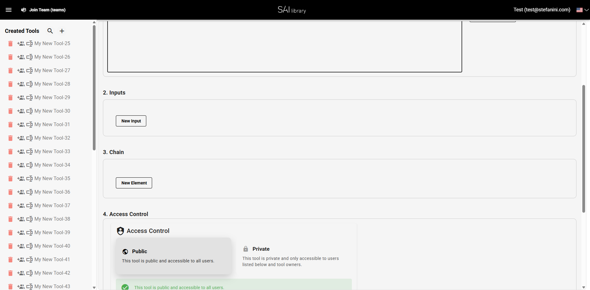 Define Inputs Section