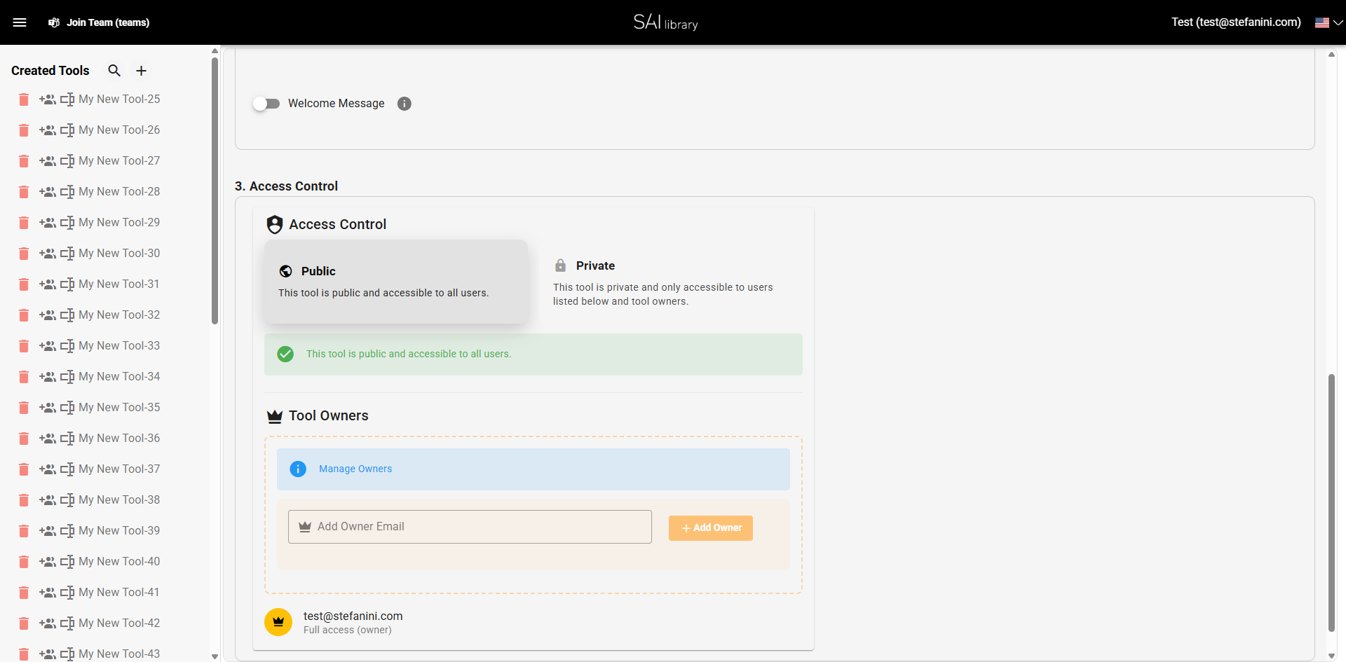 Access Control Settings