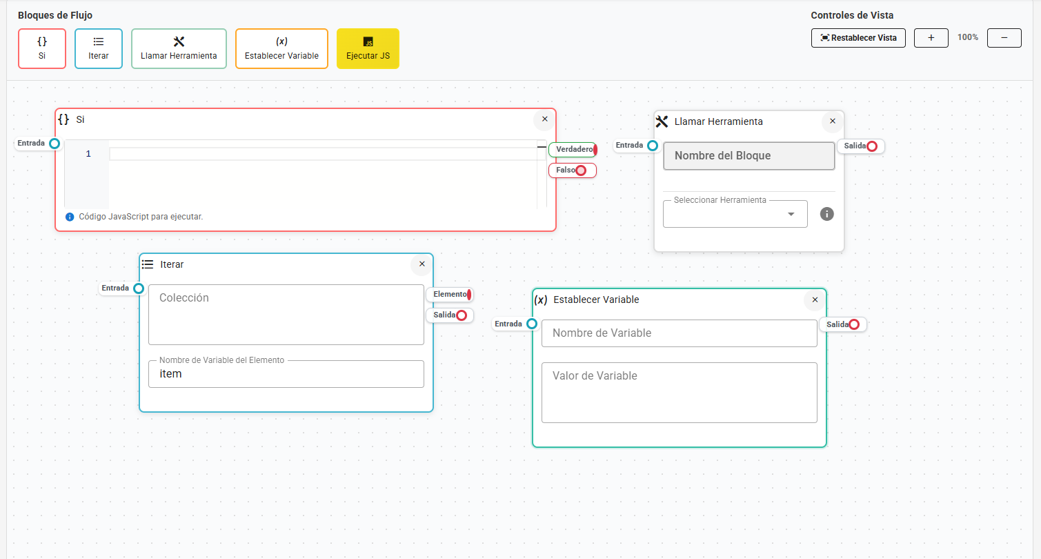 Configurar Sección de Flujo