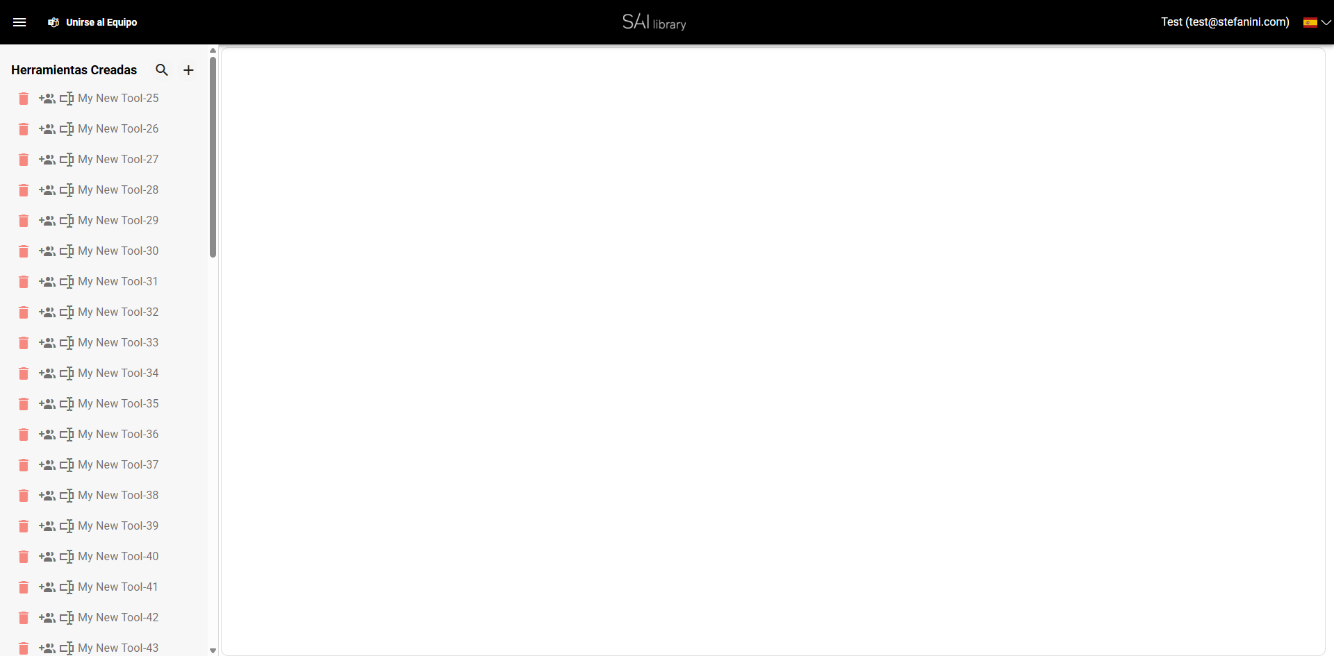 Opción Nueva Herramienta