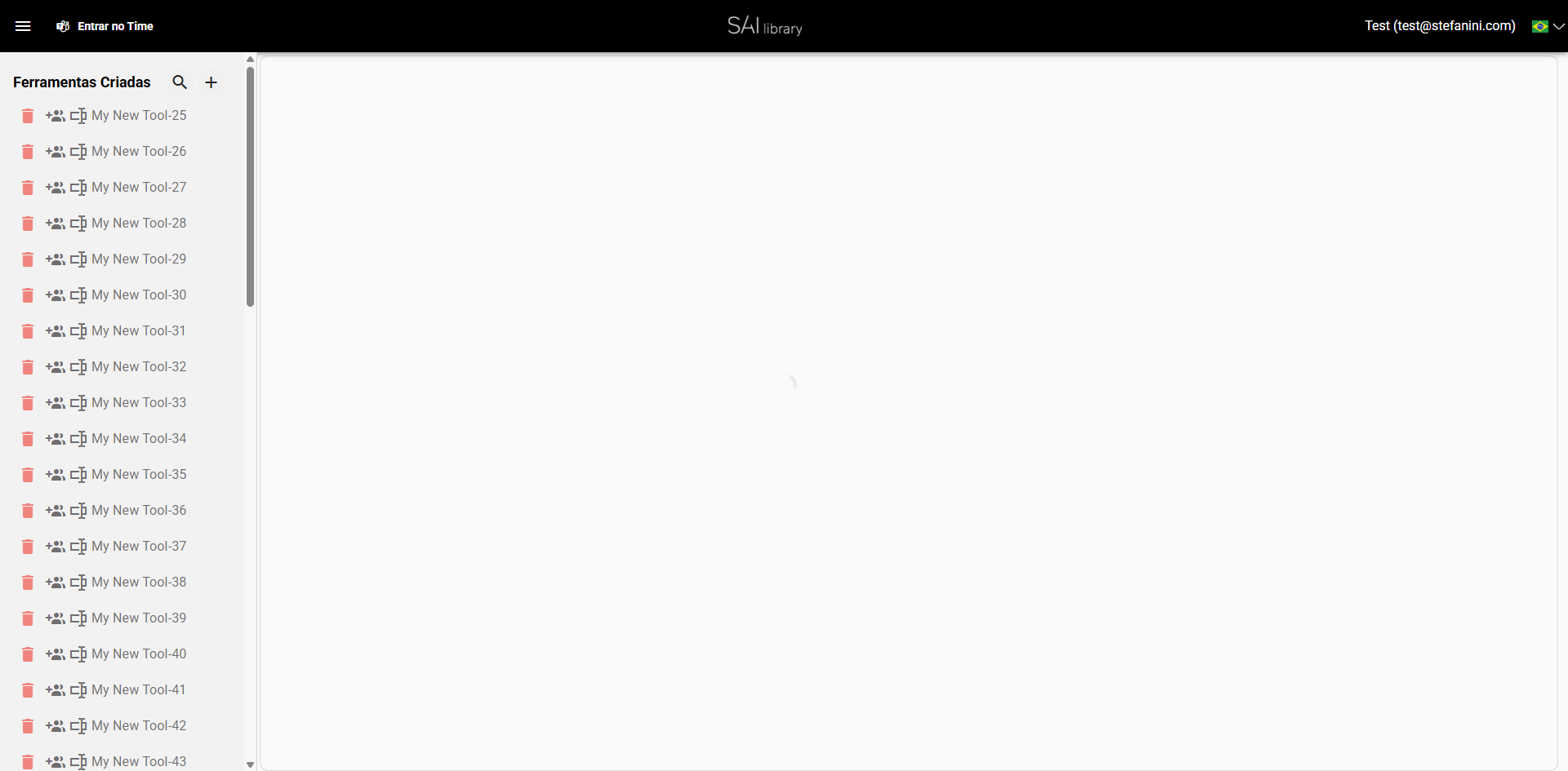 Digite o nome da nova ferramenta