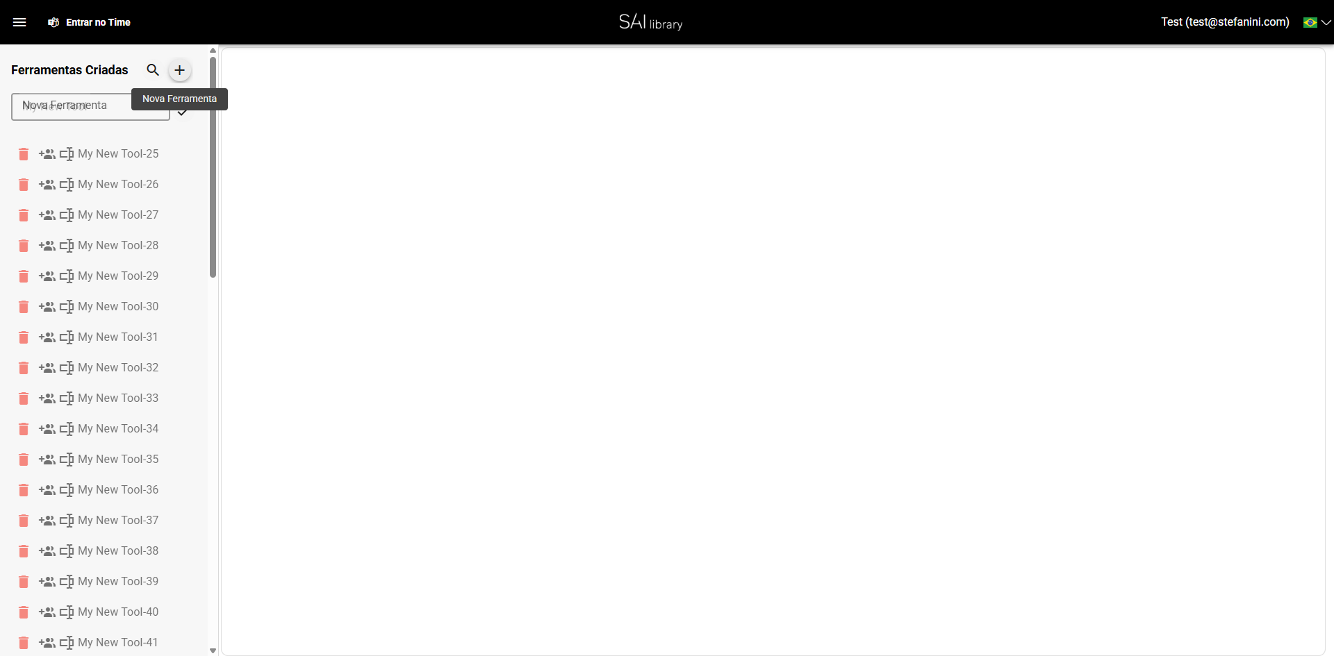 Digite o nome da ferramenta