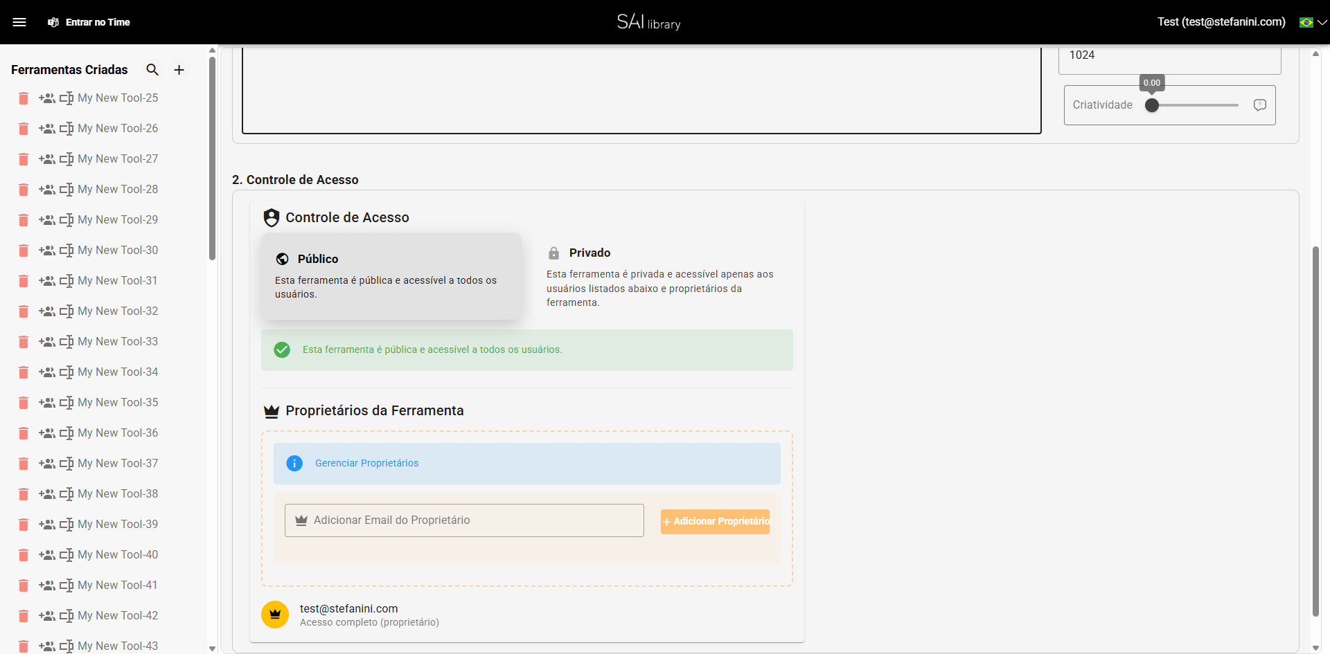 Configurar Controle de Acesso