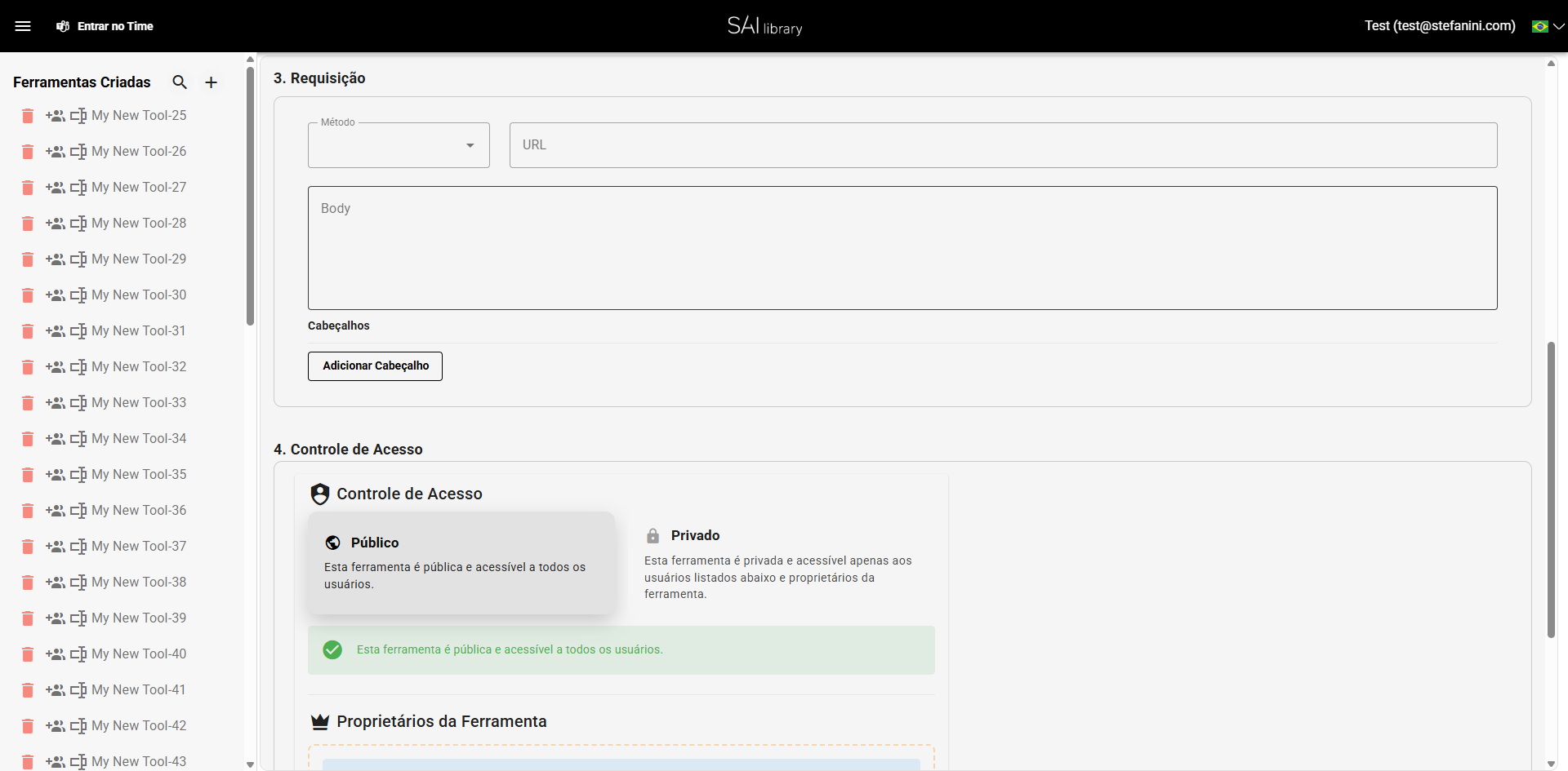 Configurar Requisição