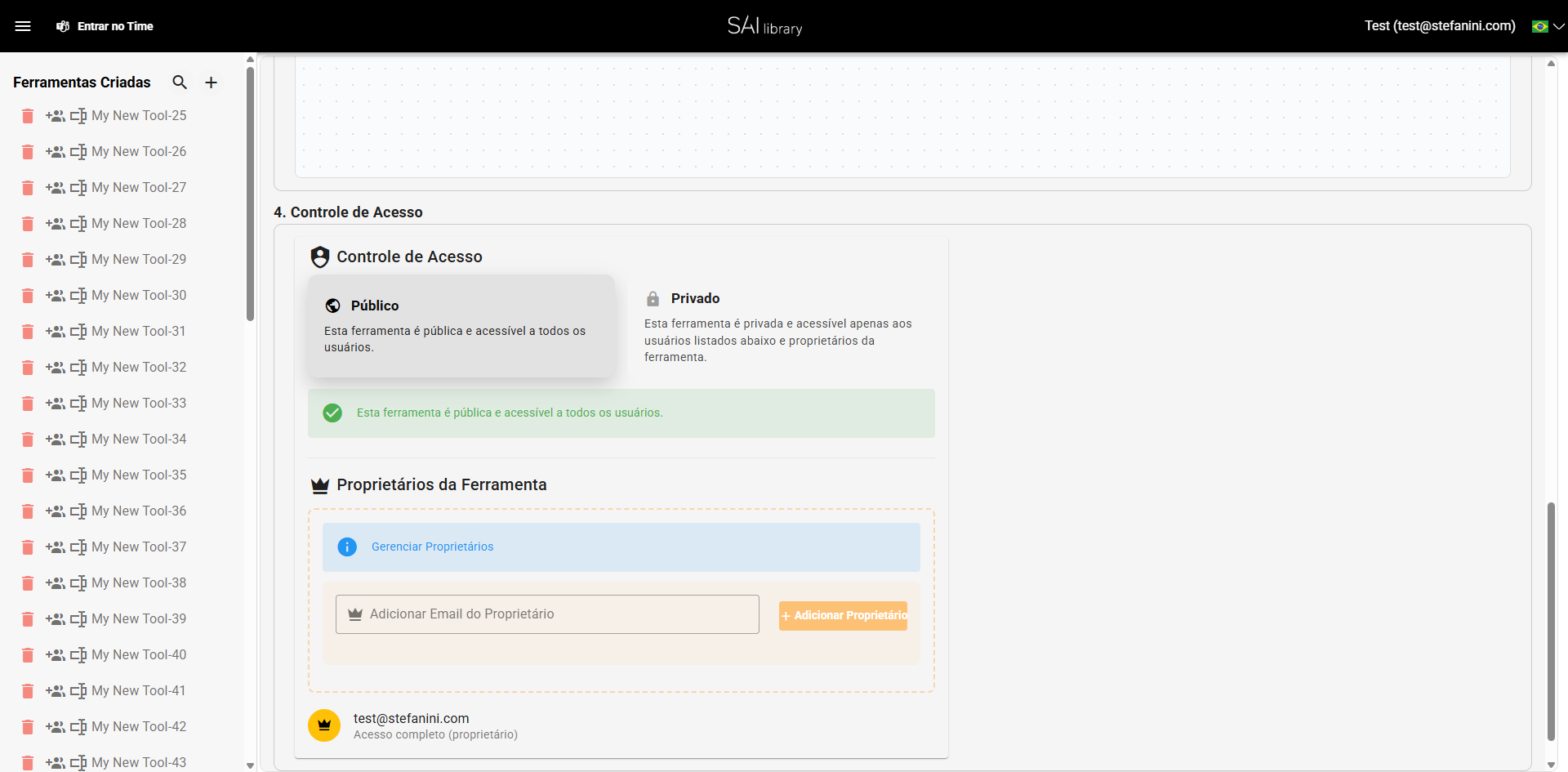 Configurar Controle de Acesso